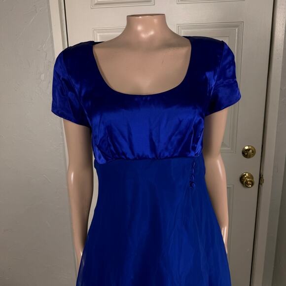 Vintage 80s 90s Niki Livas Prom Women's Dress Formal Evening Homecoming Satin E8 - Picture 2 of 7